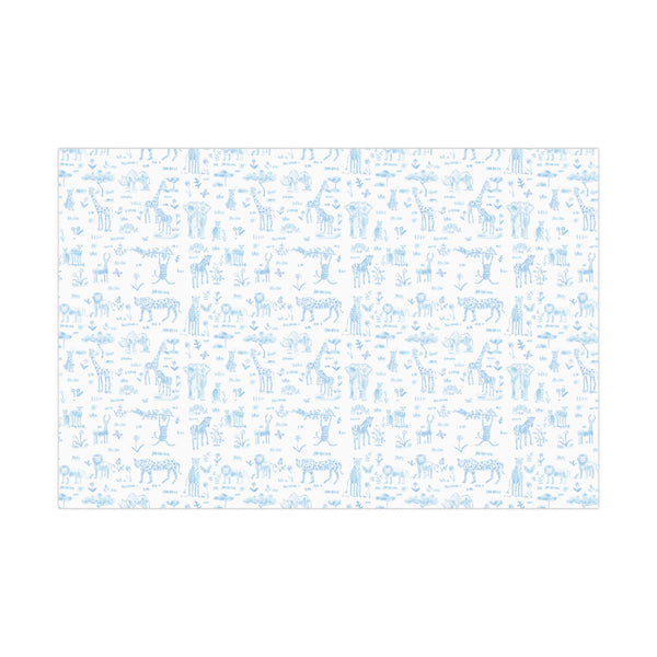 Safari Blue Gift Wrap