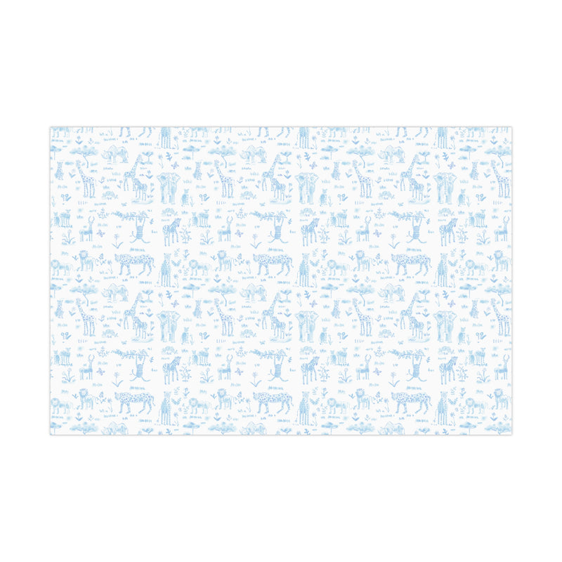 Safari Blue Gift Wrap