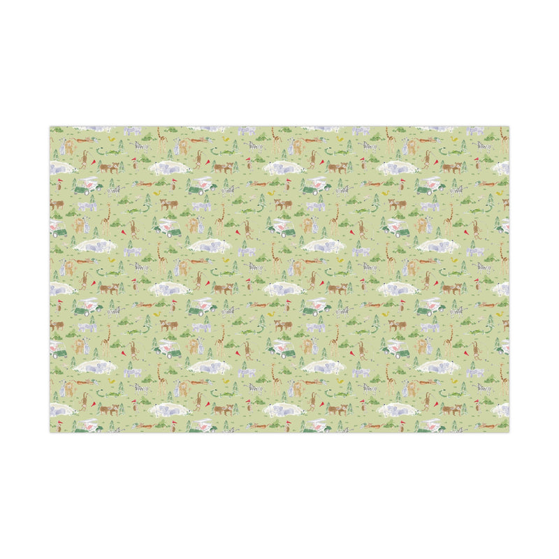 Golf Animals Gift Wrap