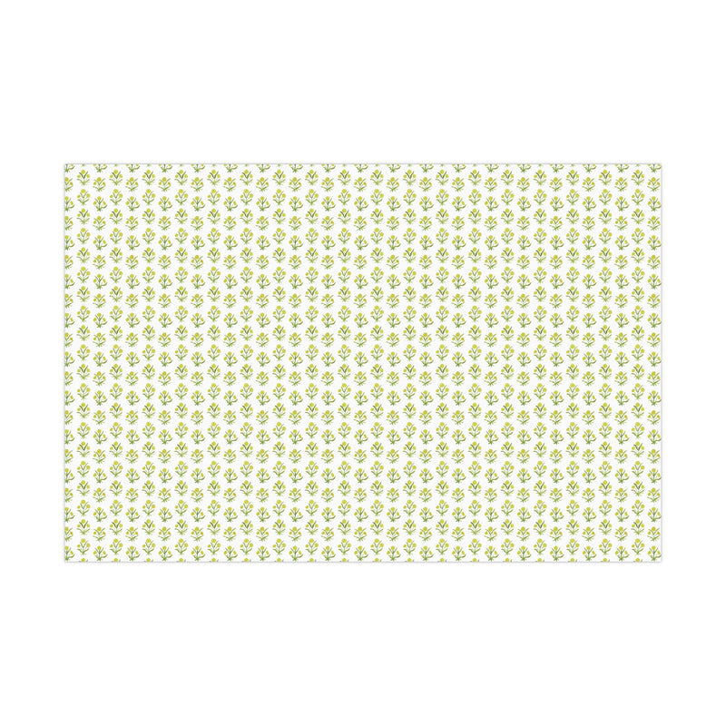 Yellow Block Print Gift Wrap