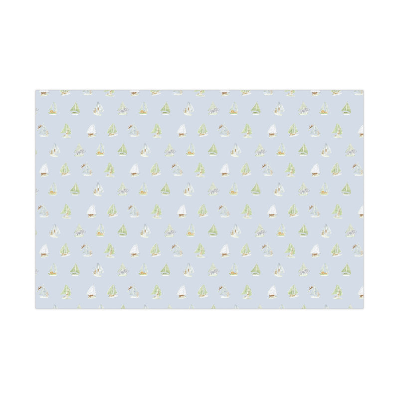 Menagerie Sailboats Gift Wrap