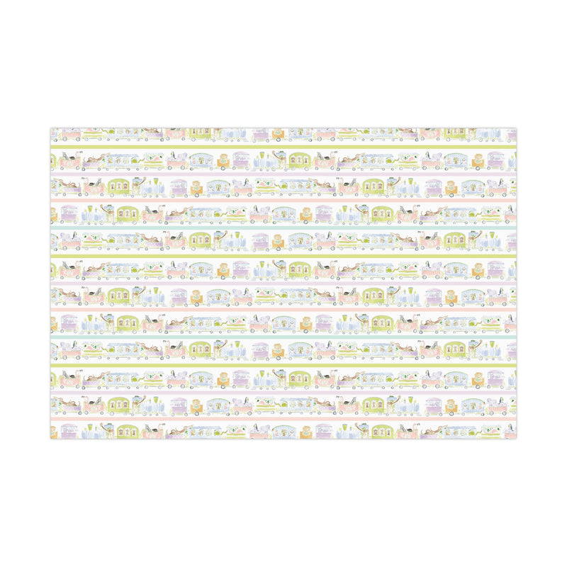 Safari Party Train Gift Wrap