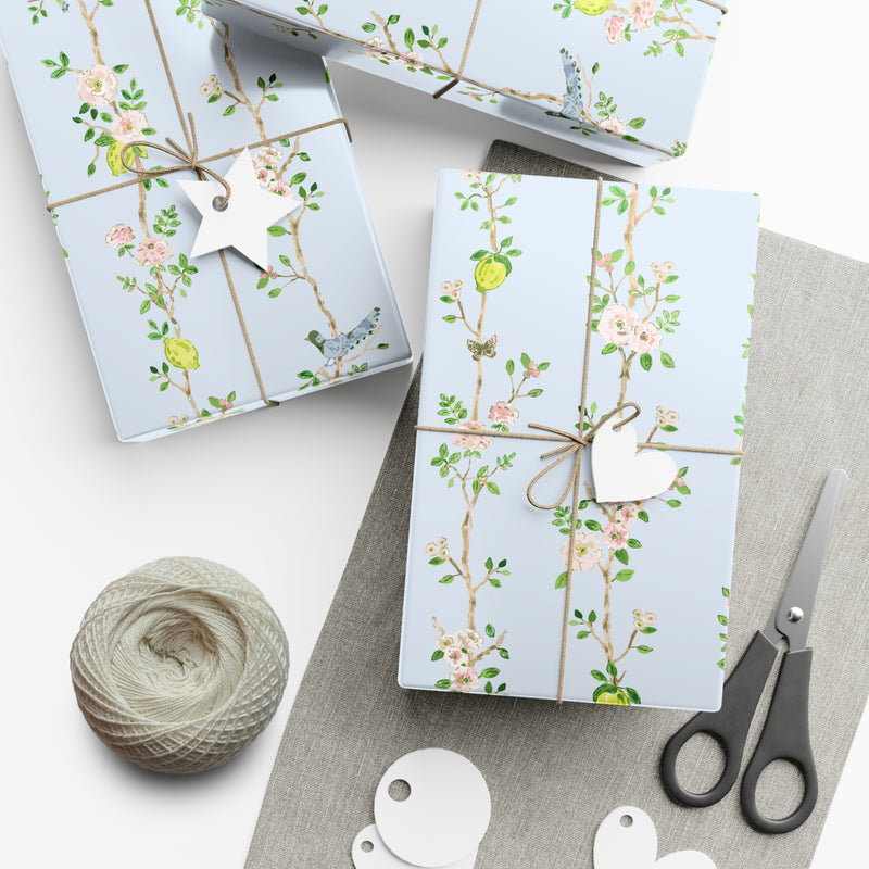 Chinoiserie Blue Gift Wrap