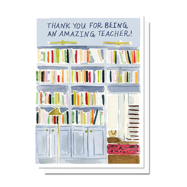 Teacher Thank You Bookshelf Card