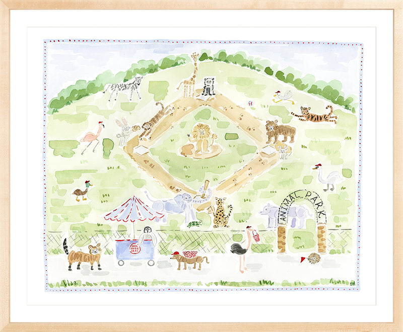 The "Animal Ballpark" Fine Art Print