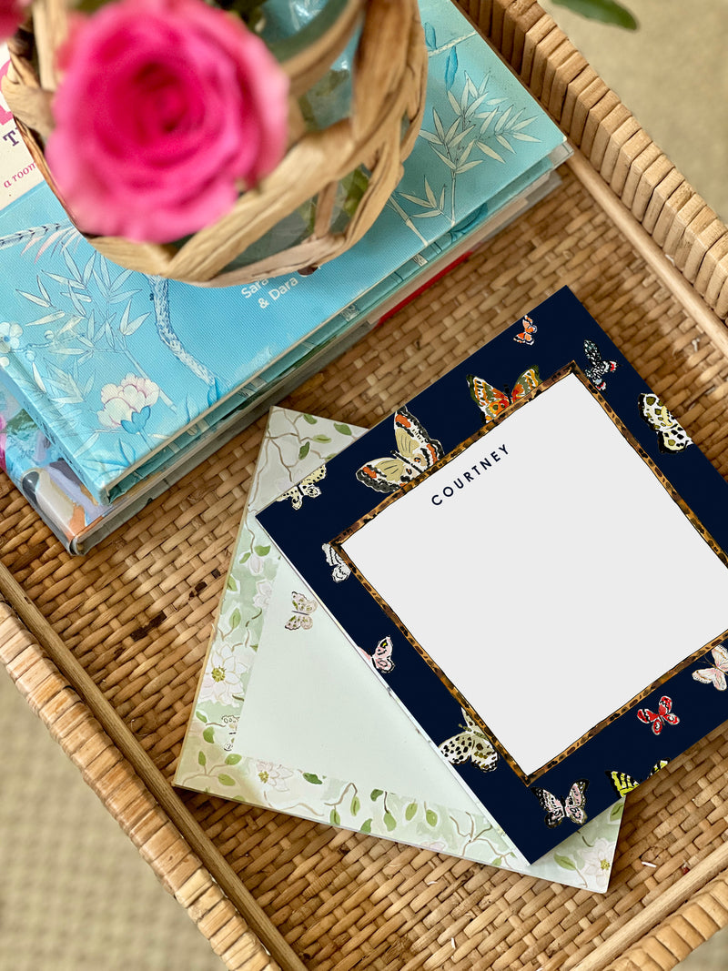 Butterfly Season Navy Notepad