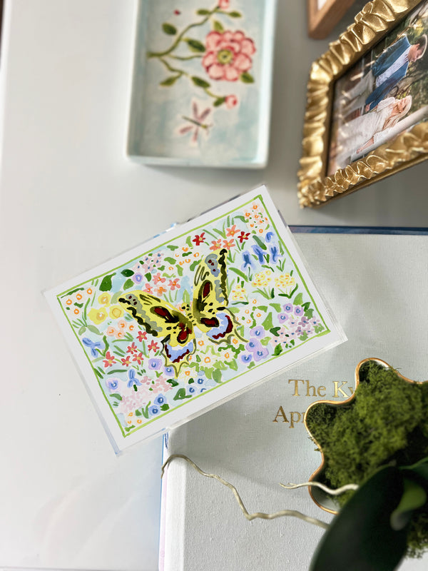 Butterfly Jardin Acrylic Block