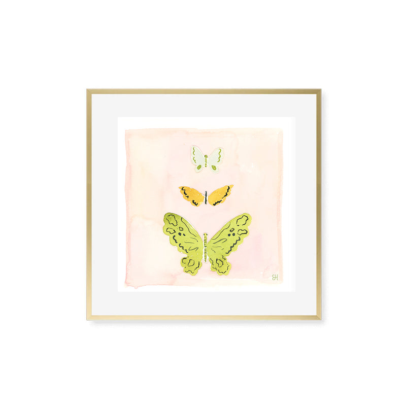 Rainbow Butterfly Pink, Fine Art Print