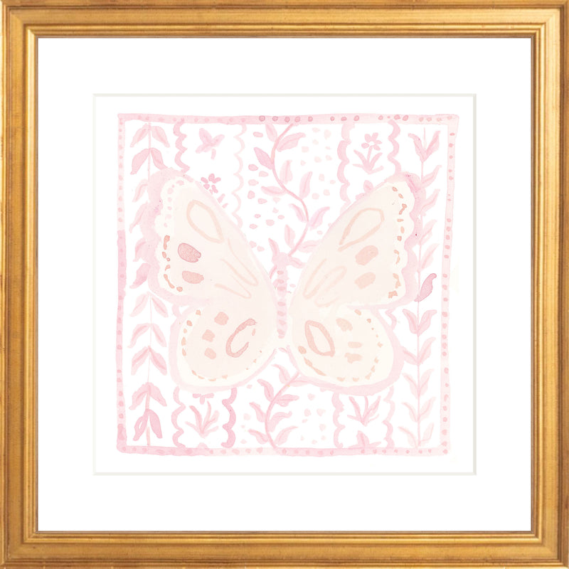 Butterfly Garden Pink, Fine Art Print