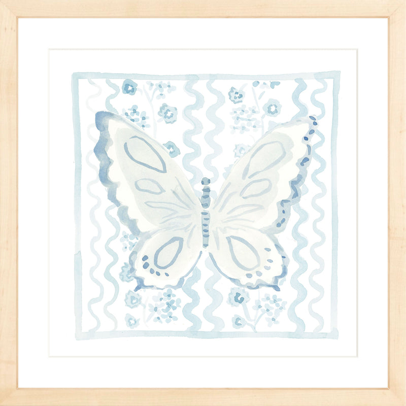 Butterfly Garden Blue, Fine Art Print