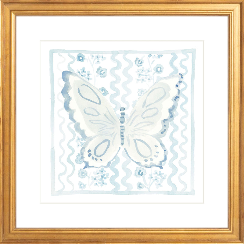 Butterfly Garden Blue, Fine Art Print