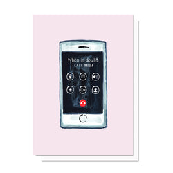 Call Mom Pink Card