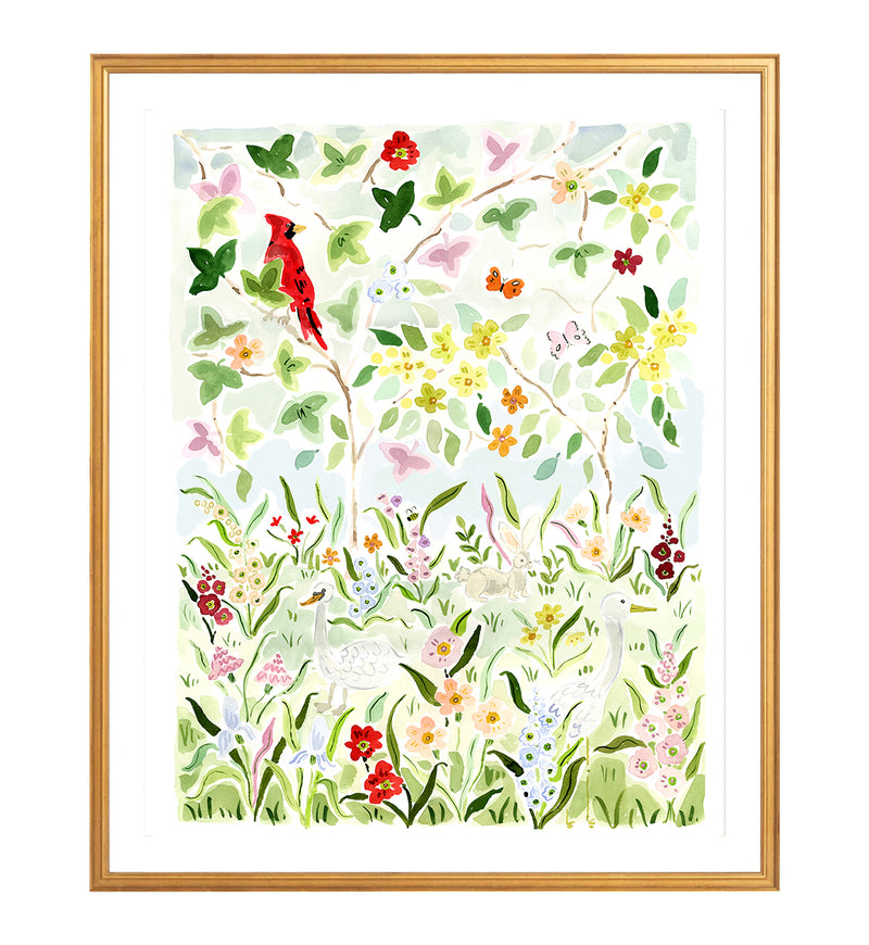 The "Wildflower Songs No. 1" Chinoiserie Fine Art Print