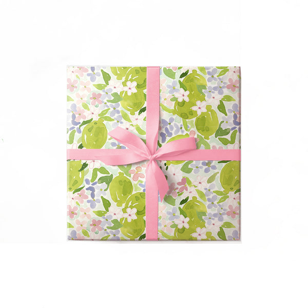 Citron Florals Gift Wrap