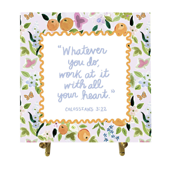 Colossians 3:22 Watercolor Verse Card