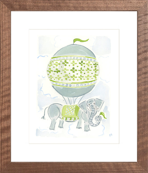 The "Hot Air Balloon Menagerie Elephant" Fine Art Print