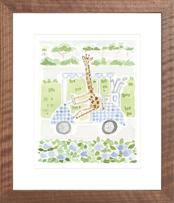 The "Golf Cart Giraffe" Fine Art Print