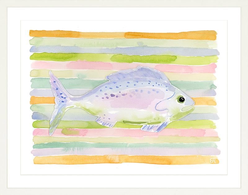 The "Fishing for Rainbows" Watercolor Fish Fine Art Print