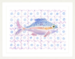 The "Just Keep Swimming" Watercolor Fish Fine Art Print