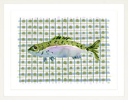 The "Deep Sea Plaids No. 1" Watercolor Fish Fine Art Print