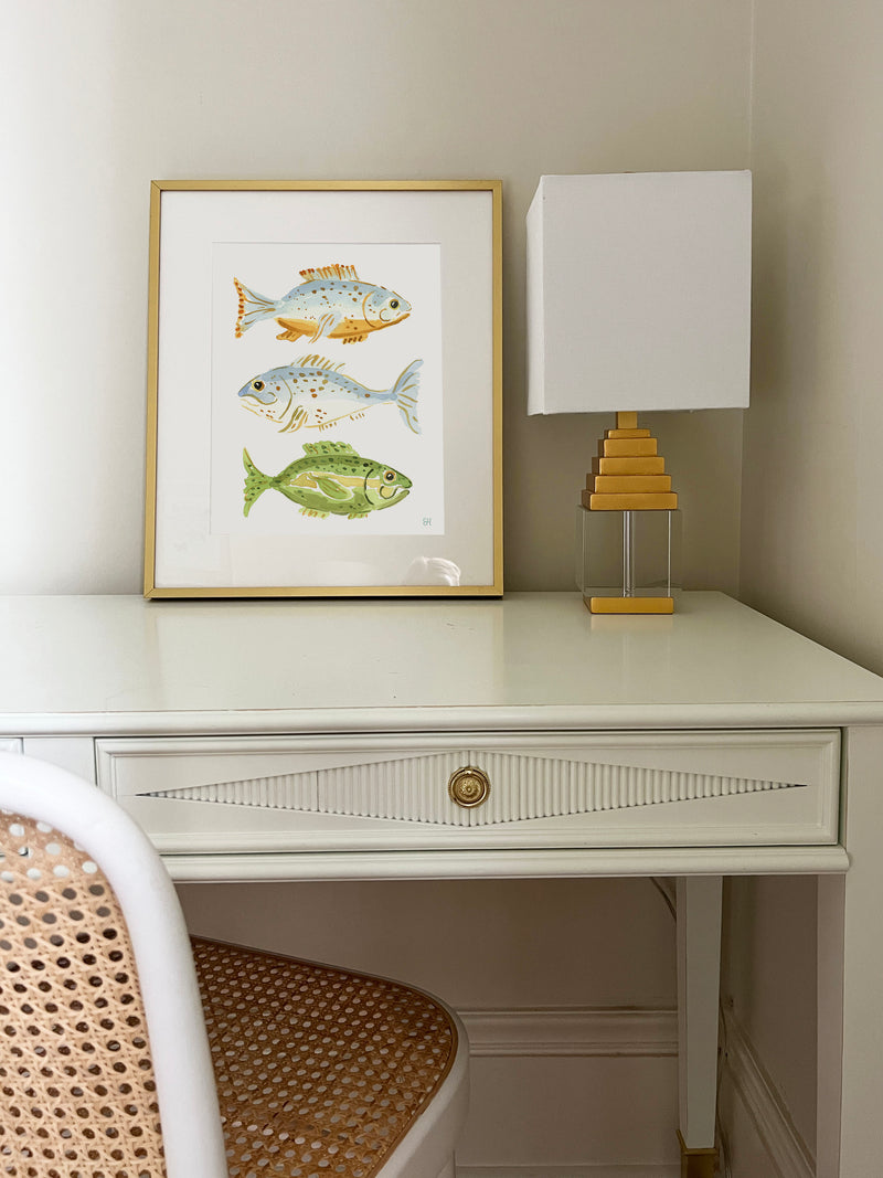 The "Fish School No. 3" Watercolor Fish Fine Art Print