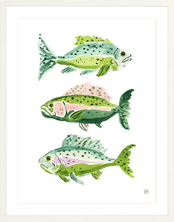 The "Fish School No. 4" Watercolor Fish Fine Art Print