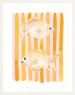 The "Like a Fish Takes to Stripes No. 1" Watercolor Fish Fine Art Print