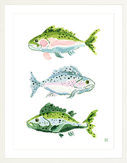 The "Fish School No. 1" Watercolor Fish Fine Art Print