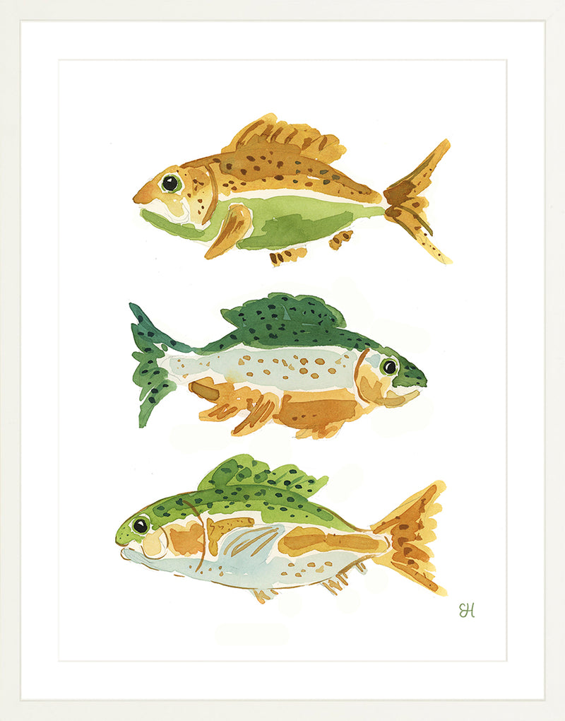 The "Fish School No. 2" Watercolor Fish Fine Art Print