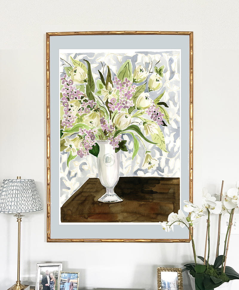 The "Be Kind to One Another" Flower Tablescape Series, Fine Art Print