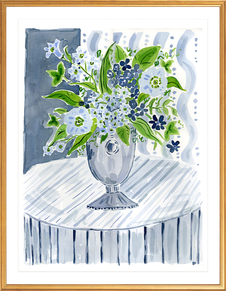 The "God Bless America" Flower Tablescape Series, Fine Art Print