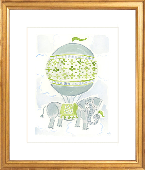 The "Hot Air Balloon Menagerie Elephant" Fine Art Print