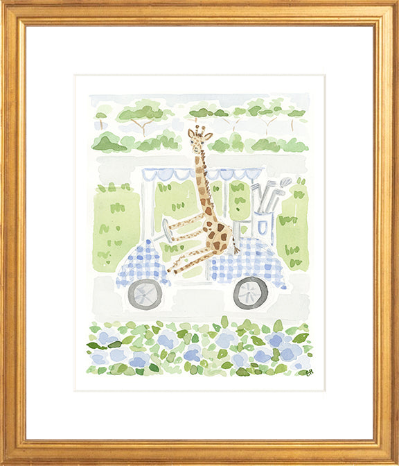 The "Golf Cart Giraffe" Fine Art Print