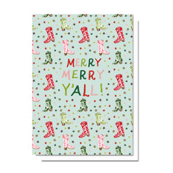 Holiday Western Boots Card