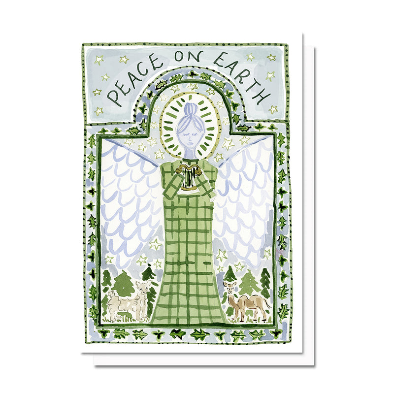 Peace on Earth Holiday Angel Card