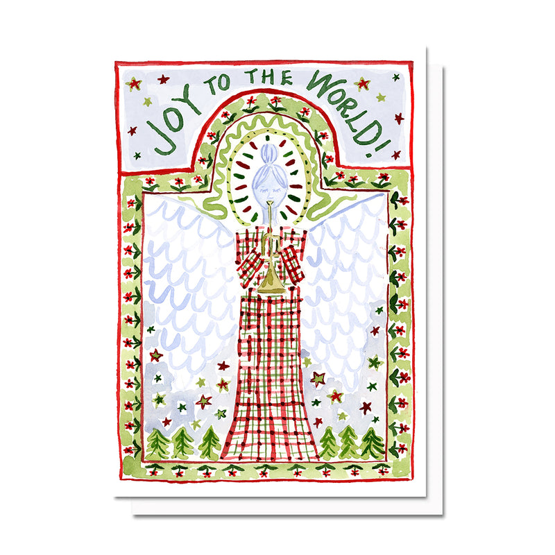 Joy to the World Holiday Angel Card