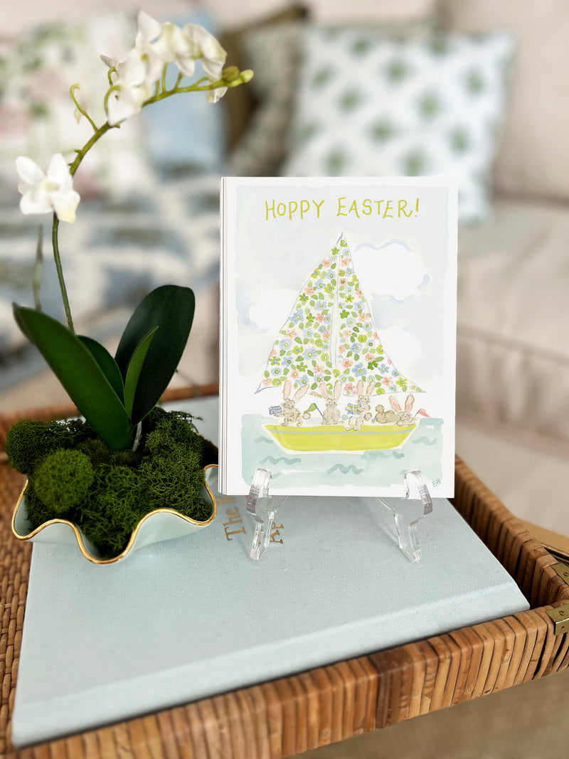 Hoppy Easter Bunny Boat Card