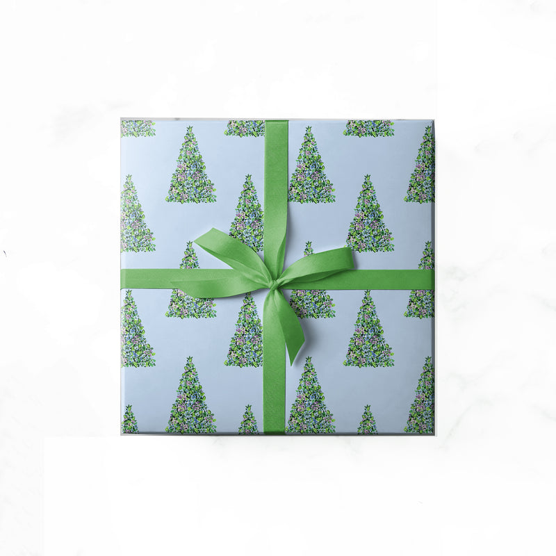 Holiday Hydrangea Trees Gift Wrap