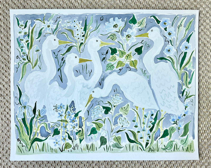 Herons by the Sea, Original 16x20