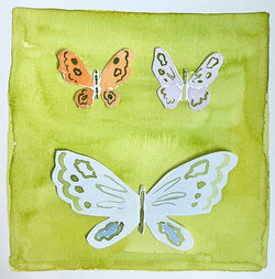 Rainbow Butterfly Chartreuse, Original 8x8