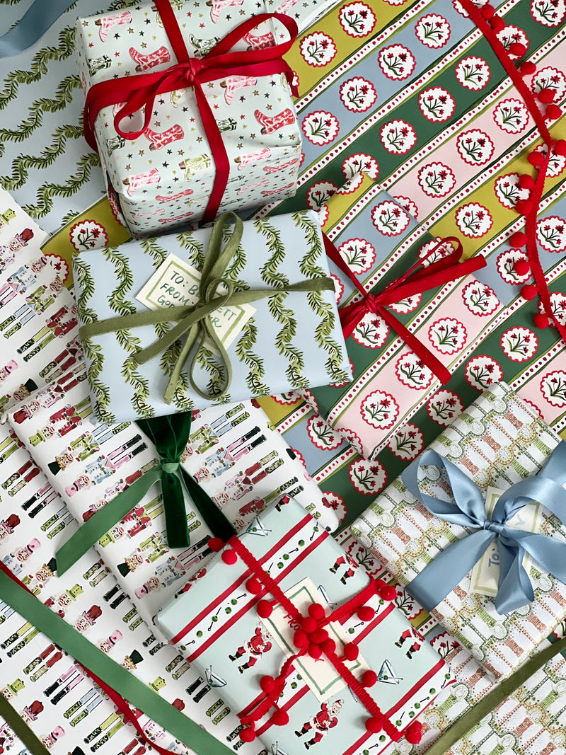 Holiday Western Boots Gift Wrap