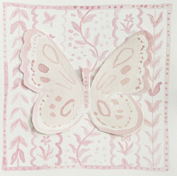 Butterfly Garden Pink, Original 8x8