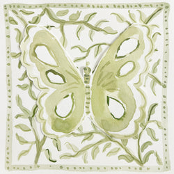 Butterfly Garden Green, Original 8x8