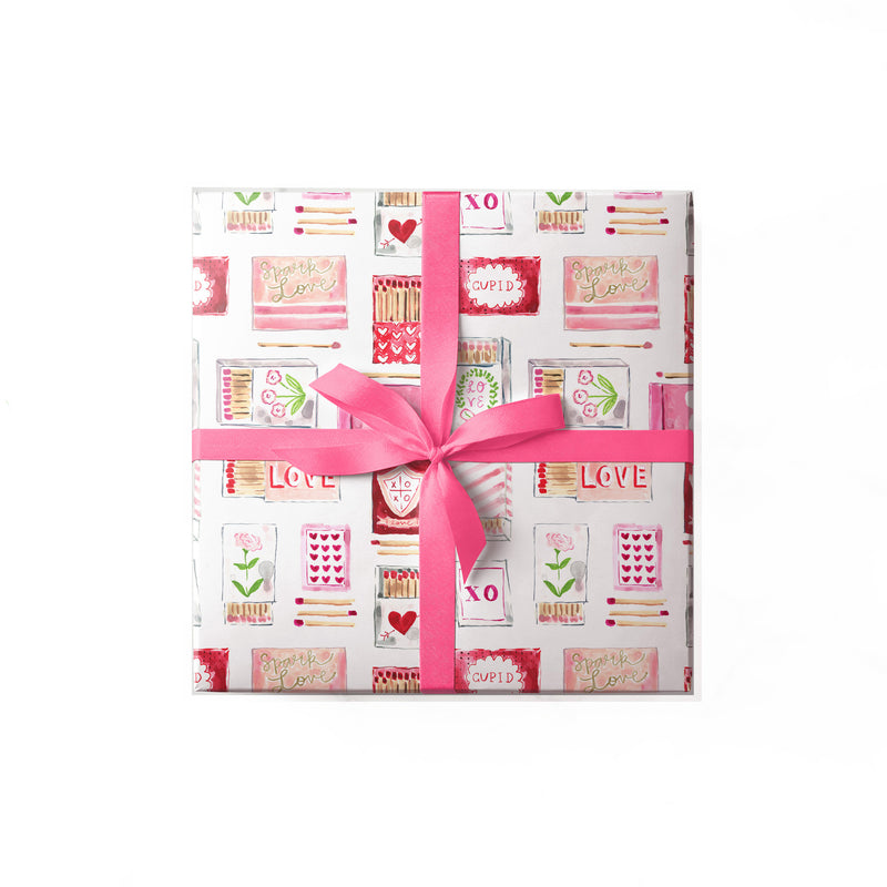 Spark Love Valentines Matchbook Gift Wrap