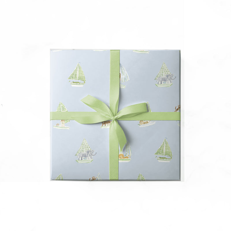 Menagerie Sailboats Gift Wrap