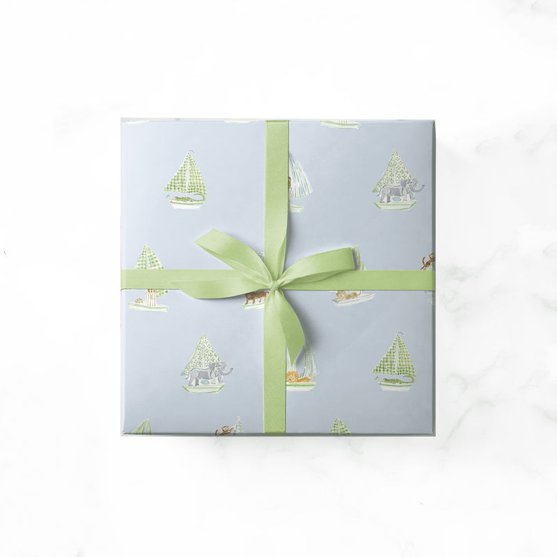 Menagerie Sailboats Gift Wrap