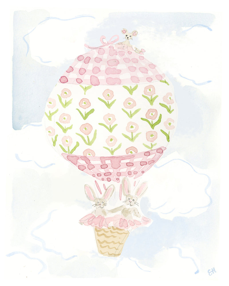 personalized | custom print order: 8x10 custom bunny hot air balloon