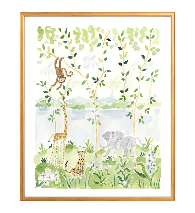 The "Monkeying Around No. 1" Chinoiserie Fine Art Print