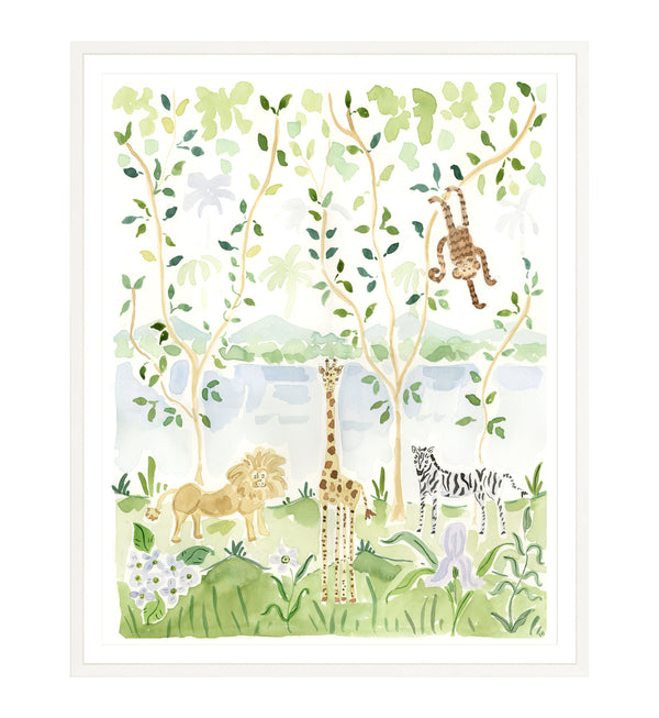 The "Monkeying Around No. 2" Chinoiserie Fine Art Print