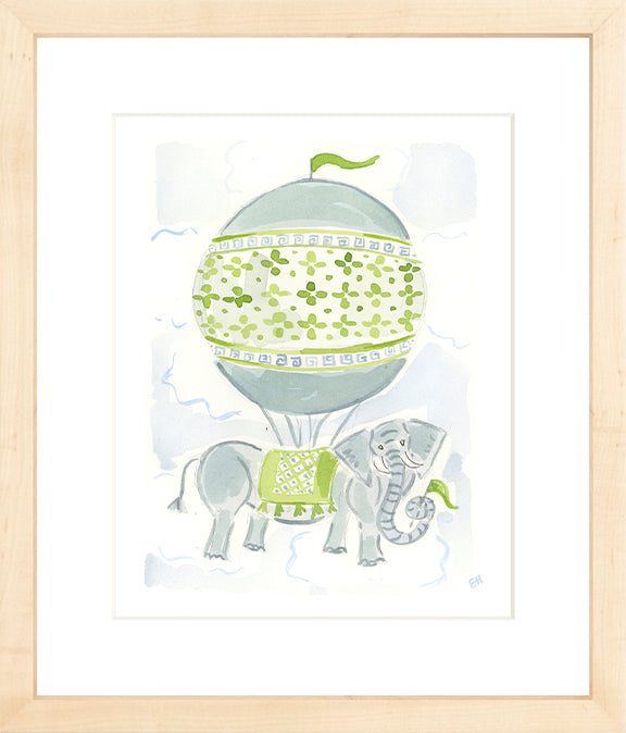 The "Hot Air Balloon Menagerie Elephant" Fine Art Print